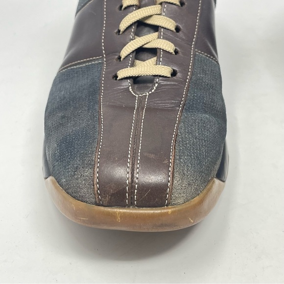 Cole Haan Shoes Mens 10 Gray Brown Leather Bicycle Toe Air Soles Oxford Sneaker - Picture 7 of 16